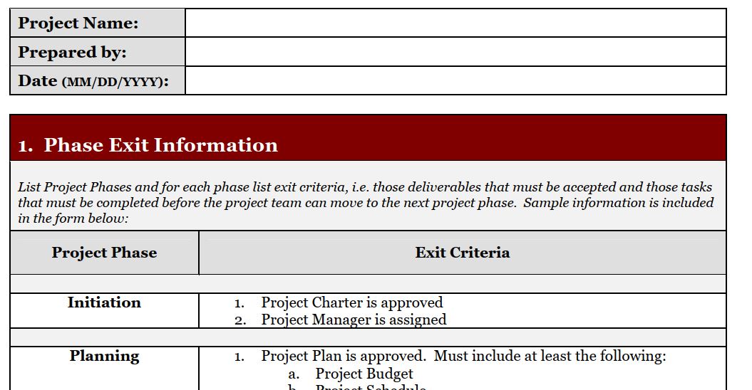 LPT-pep فرم Phase Exit Plan Template - Image 1