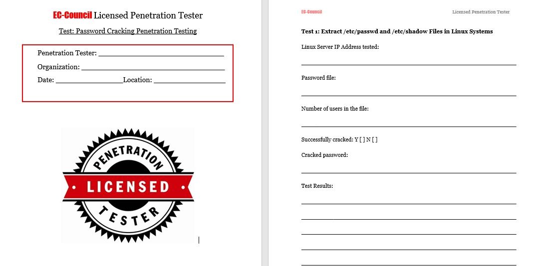 Password Cracking Penetration Testing نمونه فرم گزارش کرک پسورد - Image 1